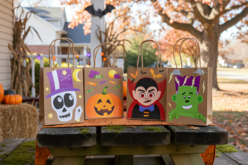 sac à bonbons à décorer halloween - Sacs à bonbons Halloween - 10doigts.fr