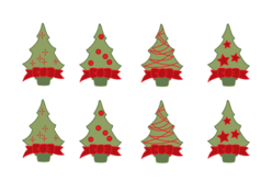 sapin en bois coloré - Déco en bois peints - 10doigts.fr