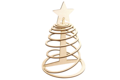 Sapin spirale en bois - Supports de Noël en bois – 10doigts.fr
