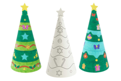 Sapins à colorier - 6 pièces - Supports de Noël – 10doigts.fr