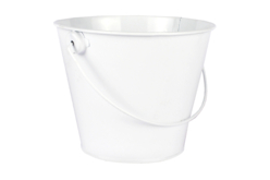 seau métal blanc - Supports en Métal - 10doigts.fr