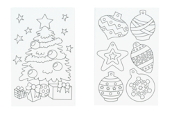 Set de 4 cartes de Noël à colorier + enveloppes - Cartes de voeux - 10doigts.fr