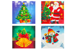 Cartes à diamanter Noël - 4 cartes assorties - Cartes de Noël – 10doigts.fr