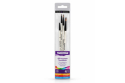 Set de 4 pinceaux Daler-Rowney Graduate n°2, détail, synthétiques - Pinceaux aquarelle - 10doigts.fr