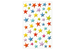 Set de 46 stickers 3D étoiles en plastique