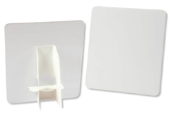 Chevalet et carte en carton blanc - 5 pièces - Plaques et panneaux – 10doigts.fr