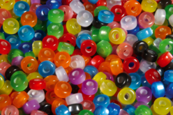 Set de 50 Perles rondelles "Shine" en PVC, couleurs assorties