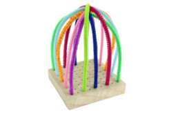Support en bois pour sculpture en 3D avec des chenilles - Kits activités d'apprentissage – 10doigts.fr - 2