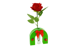 Soliflore en bois et verre 11 x 9,5 x 3 cm - Vases et soliflores à décorer - 10doigts.fr