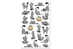 Stickers 3D epoxy - Chats - Gommettes Animaux – 10doigts.fr