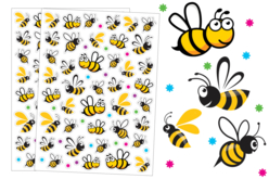 Gommettes abeilles - 80 pcs - Gommettes Animaux – 10doigts.fr