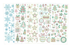Stickers cristal Noël - 160 stickers - Stickers strass, cabochons – 10doigts.fr