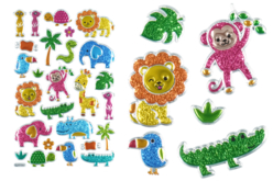 Bubble stickers "Safari" - 26 stickers - Stickers Fantaisies – 10doigts.fr