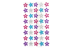 Stickers pailletés fleurs, papillons, coeurs - Stickers Fantaisies – 10doigts.fr - 2