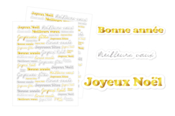 Gommettes métallisées "Meilleurs vœux" - 98 pièces - Gommettes et stickers Noël – 10doigts.fr