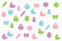 Stickers de Pâques en feutrine - Set de 200 - Embellissements de Pâques – 10doigts.fr