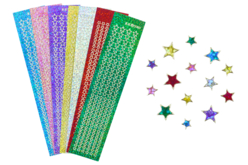 Stickers strass étoiles - 1197 pcs - Gommettes et stickers Noël – 10doigts.fr