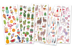 Stickers Tendance -  129 stickers pailletés - Stickers Fantaisies – 10doigts.fr