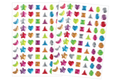 Strass adhésifs couleurs acidulées - 140 strass - Stickers strass, cabochons – 10doigts.fr