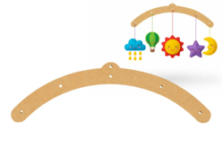 Support en bois pour mobile - Suspensions décoratives en bois - 10doigts.fr