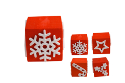 Tampons cube en mousse Noël - 4 motifs - Tampons et éponges – 10doigts.fr