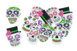 Stickers "Calaveras" mexicaines - 12 têtes - Formes en Mousse autocollante – 10doigts.fr - 2