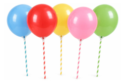 tihes en carton pour ballons - Ballons, guirlandes, serpentins - 10doigts.fr