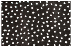 Coupon en coton imprimé : étoiles blanches + fond noir - Coton, lin – 10doigts.fr
