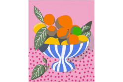 Toile imprimée à peindre - Les fruits - Peinture aux numéros - 10doigts.fr