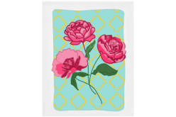 Toile imprimée à peindre - Les roses - Peinture aux numéros - 10doigts.fr