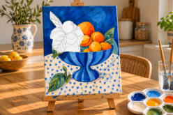 toile nature morte peinture - Peinture aux numéros : découvrez l'art du tableau numéroté pour tous - 10doigts.fr - 2