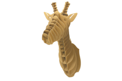 Trophée tête de girafe en carton à assembler - Objets volumineux – 10doigts.fr