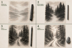 TUTO DESSIN AU FUSAIN - Crayons graphite et mines pour le dessin - 10doigts.fr - 2