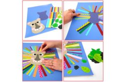 tuto tableau lion - Activités collage - 10doigts.fr