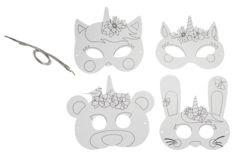 Masques licorne à décorer - Set de 4 - Masques créatifs enfants – 10doigts.fr