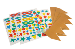 Kit créatif Carnaval : 4 couronnes + gommettes - Kits créatifs Carnaval - Activités manuelles et de bricolage pour Carnaval – 10doigts.fr