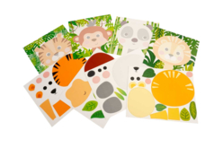 Kit tableaux animaux de la jungle - 4 tableaux - Kits éducatifs : le plaisir d'apprendre par la manipulation – 10doigts.fr
