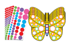 Kit papillons en carte forte + gommettes - 6 pièces - Kits créatifs avec gommettes : le plein d’idées pour les petits artistes – 10doigts.fr