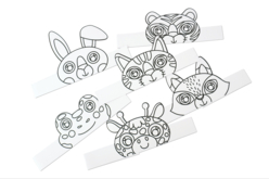 Couronnes animaux à colorier - 6 animaux - Couronnes et Chapeaux pour Carnaval : Loisirs Créatifs pour Enfants – 10doigts.fr