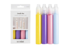 Stylos de cire - 4 couleurs vives - Décorations pour bougies – 10doigts.fr