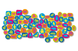 Maxi pack tampons mousse - 72 motifs Fantaisie - Tampons pour encres et peintures : la créativité à l'infini – 10doigts.fr