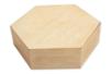 Boîte hexagonale en bois - 16 x 14 cm - Boîtes en bois – 10doigts.fr