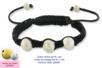Shamballas... avec des perles en métal pailleté - Bijoux, bracelets, colliers – 10doigts.fr