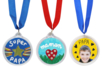 Médailles à personnaliser - Set de 6 - Plastique Transparent – 10doigts.fr