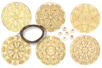 Colliers en bois Mandala - 6 médaillons - Kits bijoux – 10doigts.fr