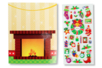 Cartes de Noël +  55 stickers - 2 cartes - Gommettes et stickers Noël – 10doigts.fr