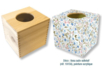 Boîte à mouchoirs cubique en bois - Boîte à mouchoirs – 10doigts.fr