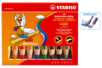STABILO WOODY Boîte de 10 crayons de couleur  - 10doigts.fr