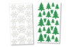Stickers sapins et flocons pailletés - 40 stickers - Formes en Mousse autocollante – 10doigts.fr