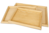 Set de 3 plateaux à bords arrondis, en bois - 10doigts.fr